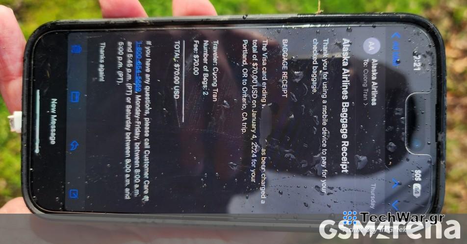 iPhone σώζεται από πτώση από άτυχη πτήση της Alaska Airlines