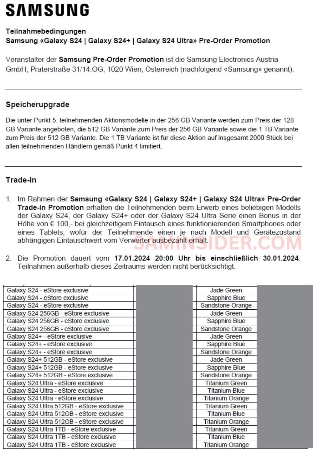 Διέρρευσαν στην Ευρώπη προπαραγγελίες και αποκλειστικά χρώματα Samsung Galaxy S24, Διέρρευσαν στην Ευρώπη προπαραγγελίες και αποκλειστικά χρώματα Samsung Galaxy S24, TechWar.GR