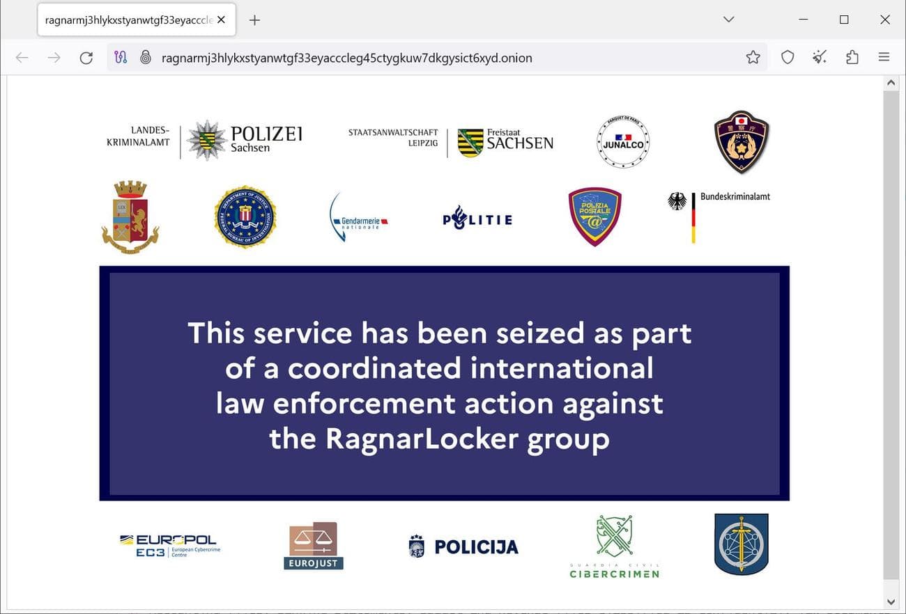 Ανακοίνωση κατάσχεσης Ragnar Locker
