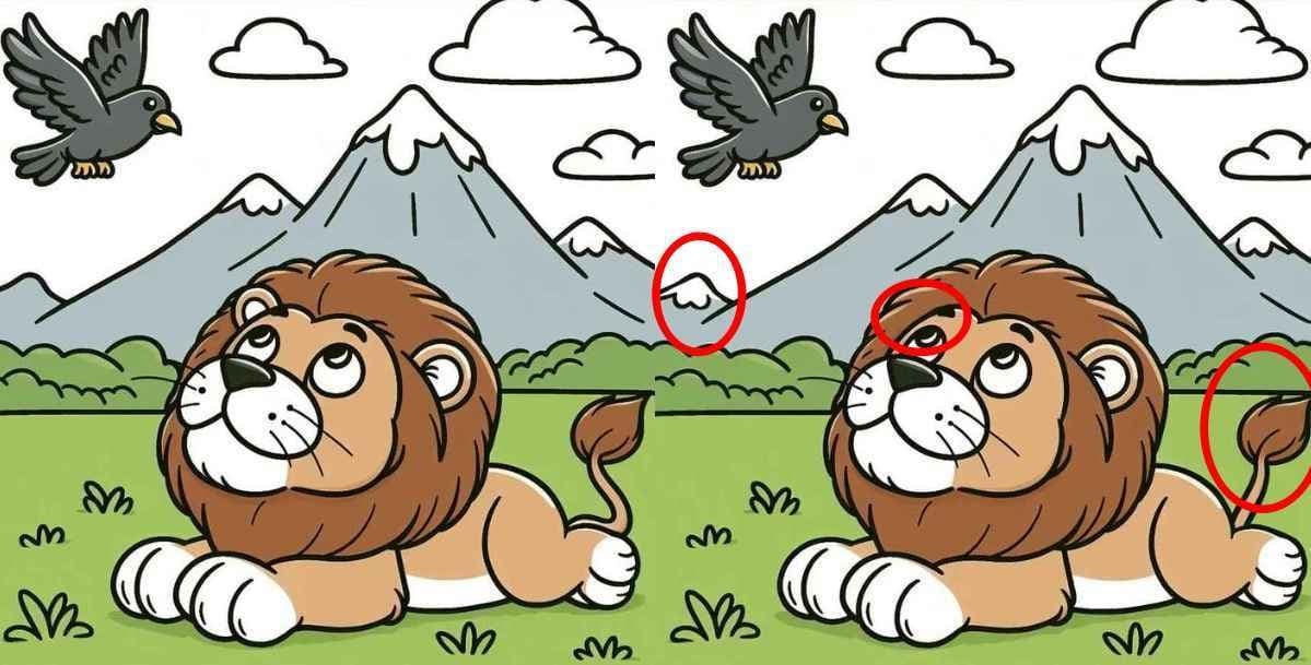 Μπορείτε να βρείτε τις 3 διαφορές στις εικόνες με το λιοντάρι σε 17 δευτερόλεπτα; / FOXreport.gr, Μπορείτε να βρείτε τις 3 διαφορές στις εικόνες με το λιοντάρι σε 17 δευτερόλεπτα;, TechWar.GR