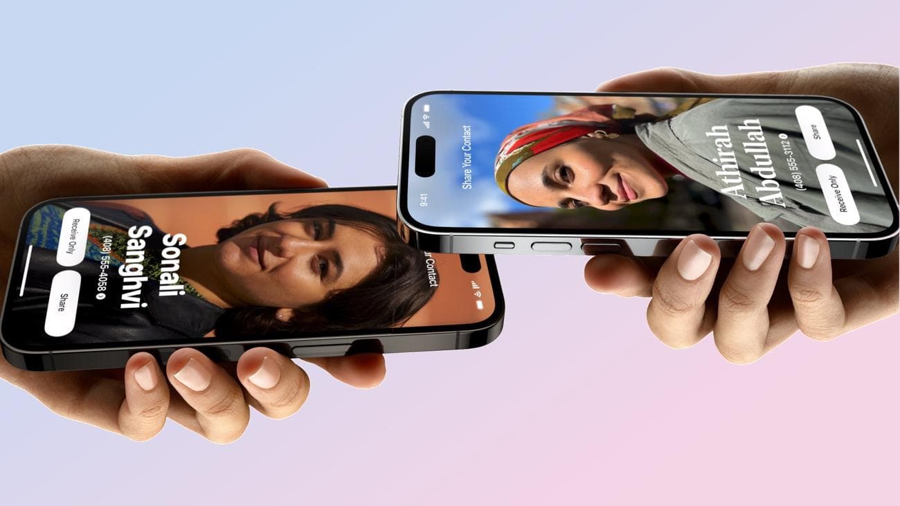 iOS 17 Κοινή χρήση επαφών AirDrop