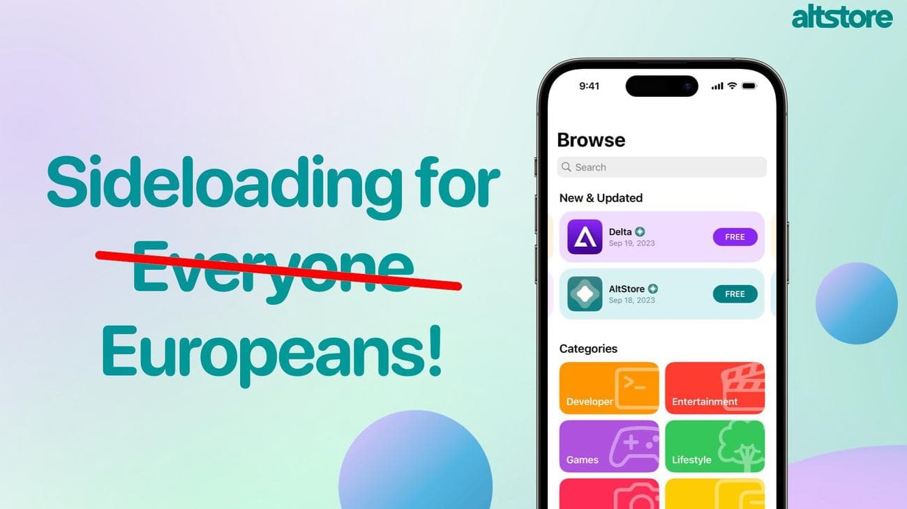Η εφαρμογή AltStore που εκτελείται σε iPhone.