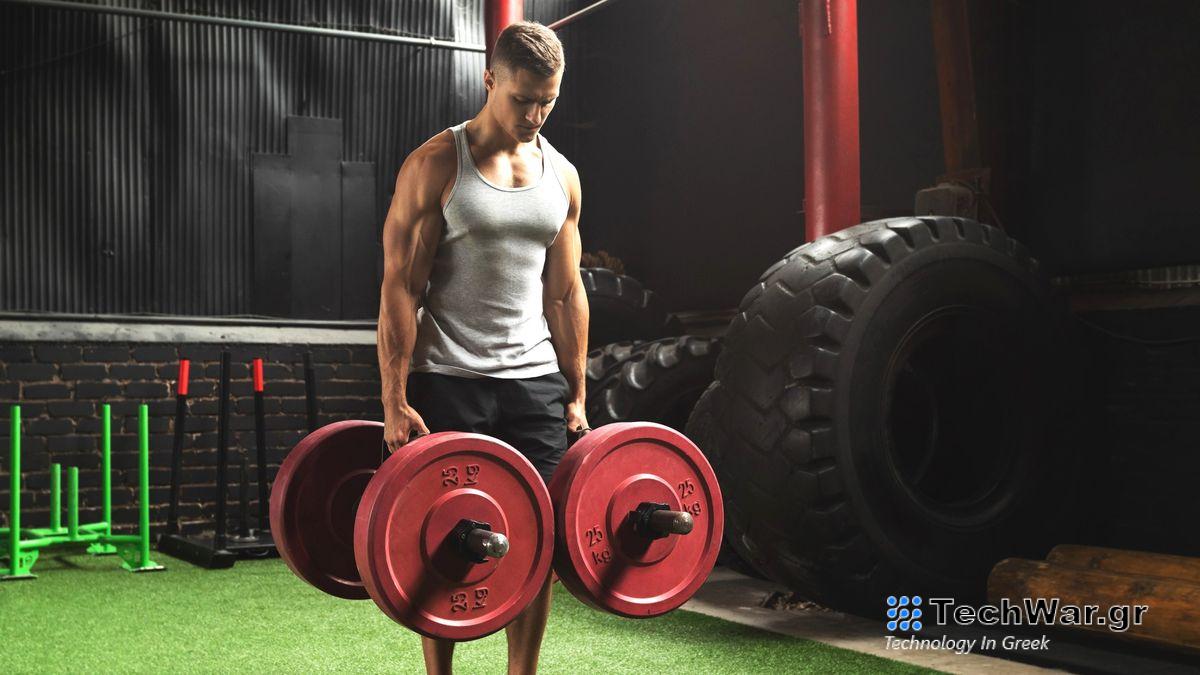 a photo of a man doing the farmer