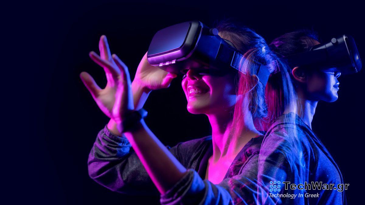 Teenagers having fun playing VR while wearing non-branded goggle