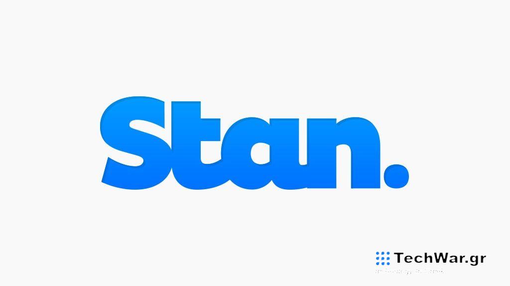 Blue and white Stan Logo