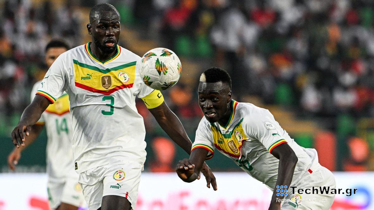 Senegal players at AFCON