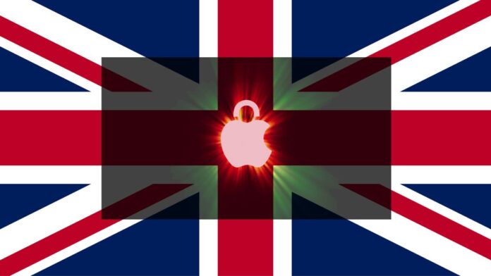 Η Apple επιτίθεται σε προτεινόμενες ενημερώσεις στη νομοθεσία του Ηνωμένου This is an image of an Apple security image over the UK flag