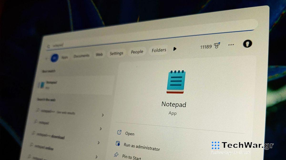 Η Microsoft εργάζεται για να φέρει την τεχνητή νοημοσύνη στην εφαρμογή Σημειωματάριο στα Windows 11