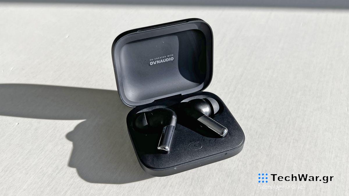 OnePlus Buds Pro 2 in their case, on a table