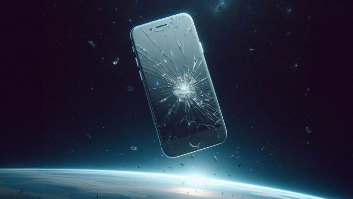 Apple iPhone in space