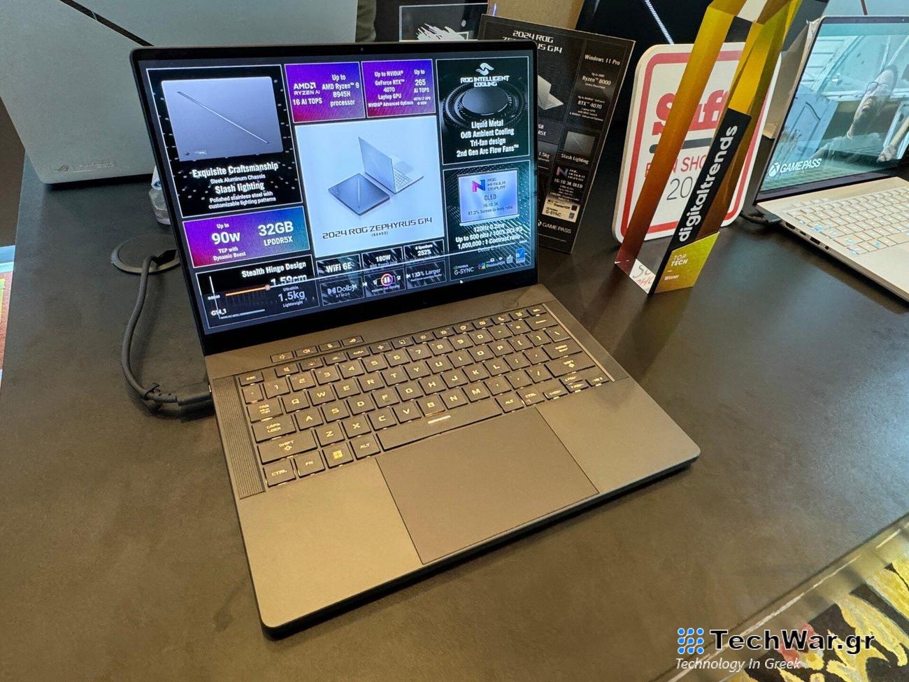 Κομψοί και περισσότερο λιτοί οι νέοι gaming φορητοί υπολογιστές ROG Zephyrus G14 και G16 (2024) της ASUS