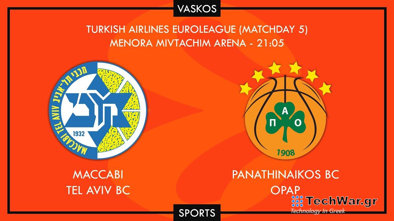 ΜΑΚΑΜΠΙ - ΠΑΝΑΘΗΝΑΙΚΟΣ Live Streaming - Maccabi - Panathinaikos Live Streaming