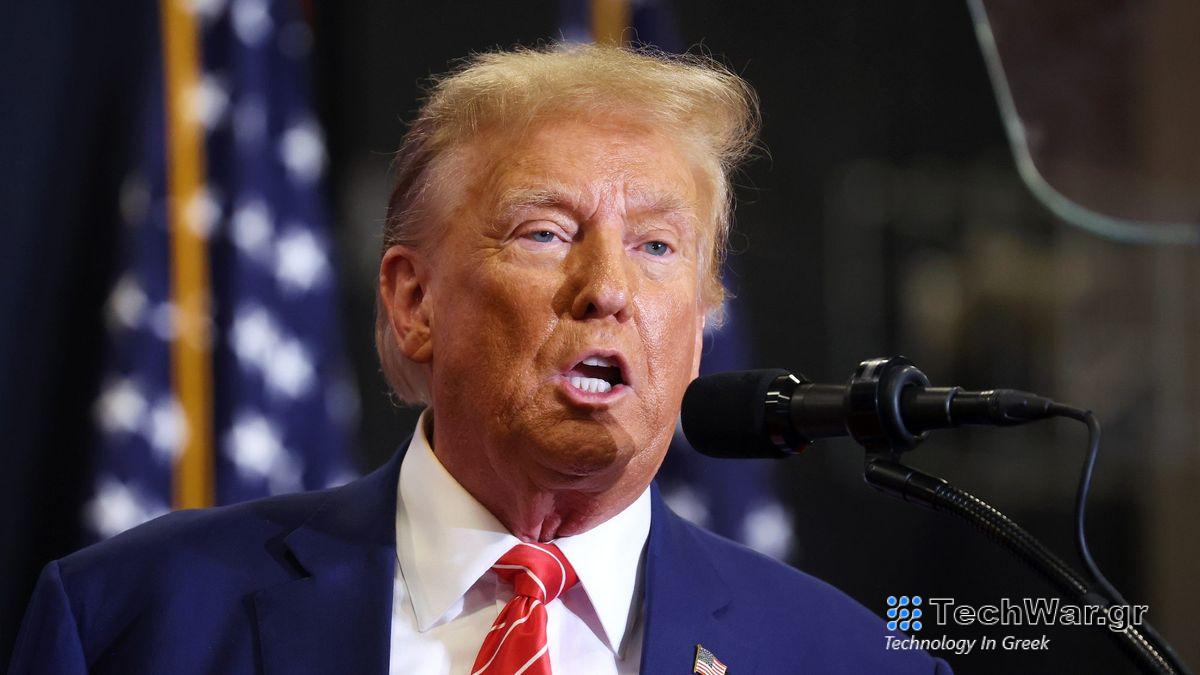 Republican presidential candidate former President Donald Trump speaks to guests during a rally at Clinton Middle School on January 06, 2024 in Clinton, Iowa. Iowa Republicans will be the first to select their party