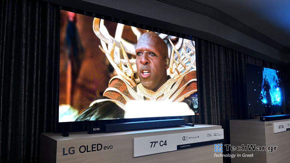 The LG C4 OLED at CES 2024.