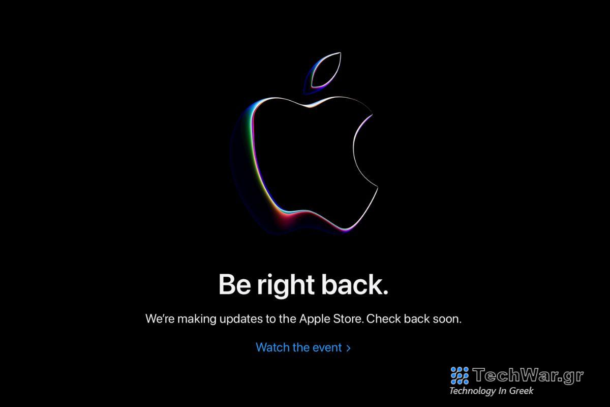 Το Apple Store σταματά στις ΗΠΑ πριν από τις προπαραγγελίες του Apple Vision Pro