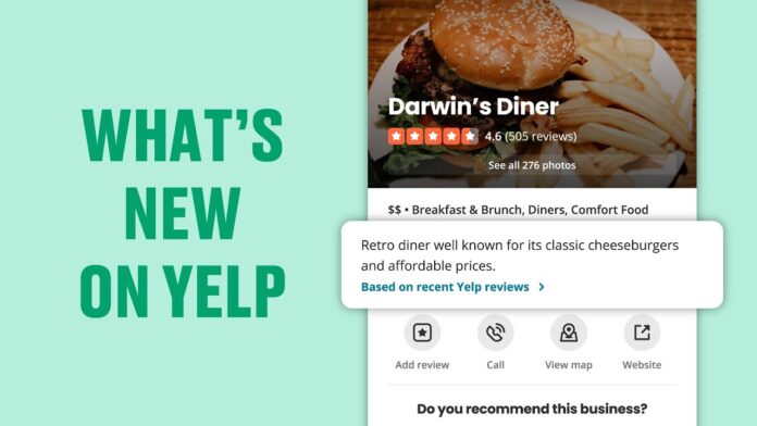 Το Yelp χρησιμοποιεί τώρα την τεχνητή νοημοσύνη για να συνοψίσει τις επιχειρήσεις
