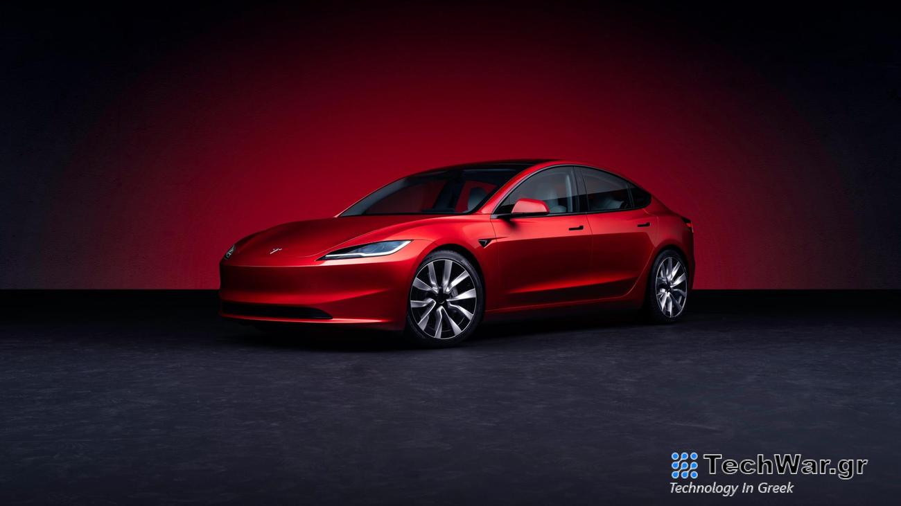 Το επανασχεδιασμένο Model 3 του 2024 της Tesla είναι πλέον διαθέσιμο στις ΗΠΑ