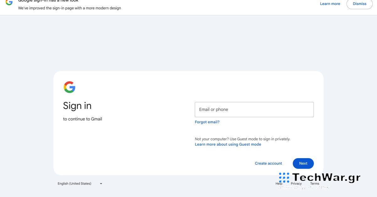 Κυκλοφορεί νέα σελίδα σύνδεσης Λογαριασμού Google [Gallery]
