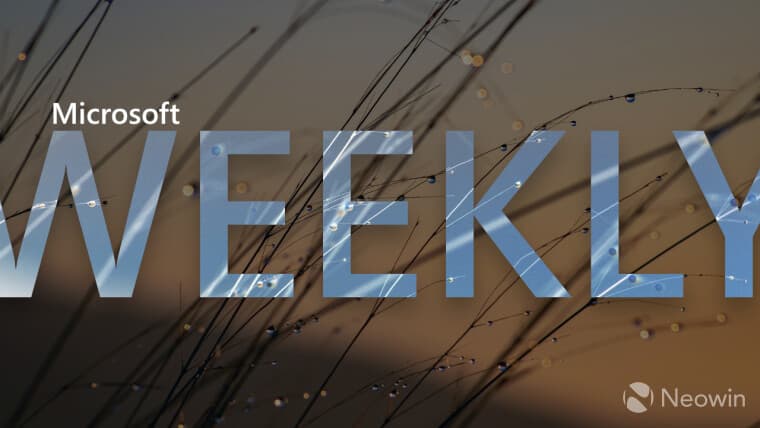 A Microsoft Weekly banner