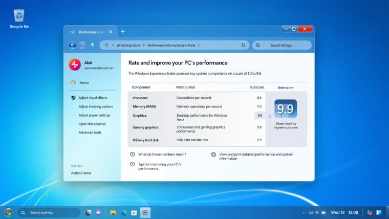 Έννοια των Windows 7 2024