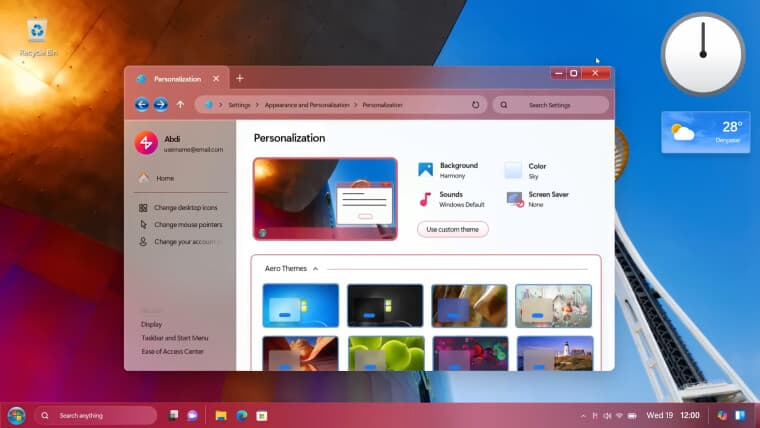 Έννοια των Windows 7 2024