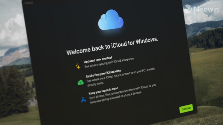 The iCloud for Windows app