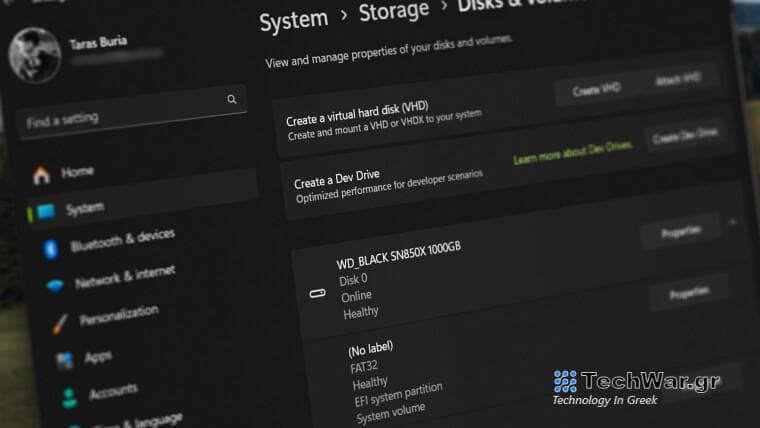 Dev Drive section in Windows 11s Settings app