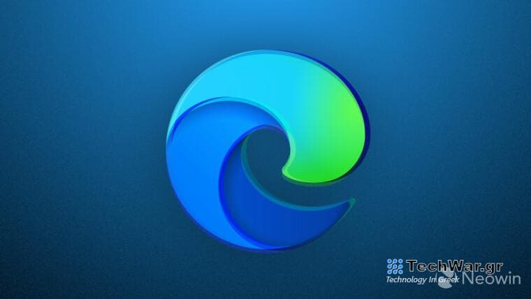 A distorted Microsoft Edge logo