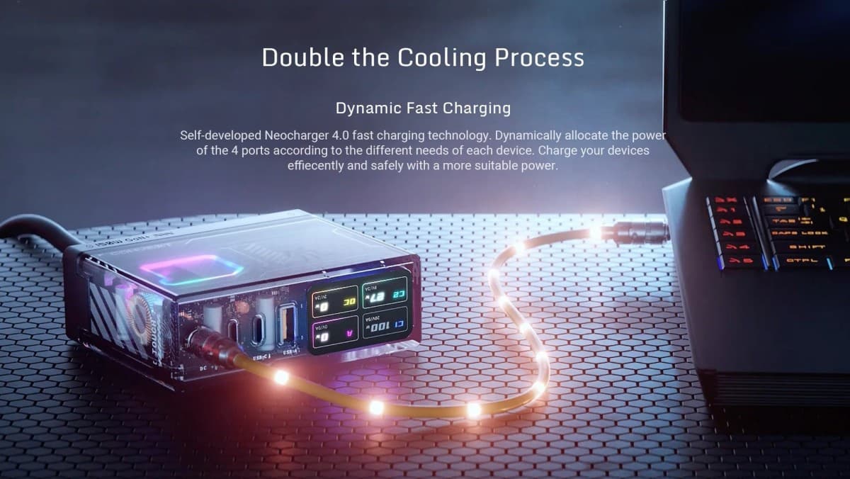 Ο φορτιστής RedMagic DAO 150W GaN έρχεται με LCD και διαφανή σχεδιασμό