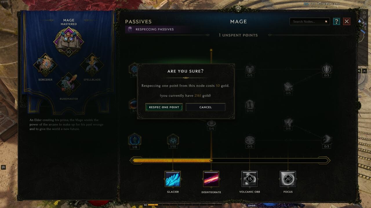 Μπορείτε να σεβαστείτε τις δεξιότητές σας μέσα από αυτό το μενού.