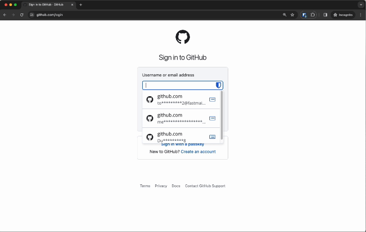 Μενού αυτόματης συμπλήρωσης