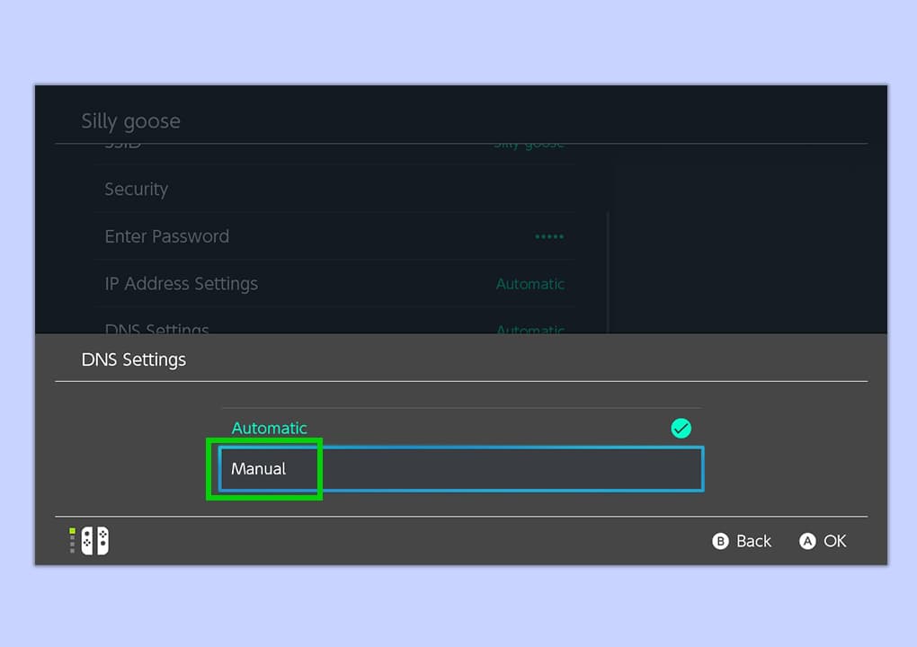 Στιγμιότυπο οθόνης της οθόνης Nintendo Switch που δείχνει τον τρόπο πρόσβασης στο κρυφό πρόγραμμα περιήγησης ιστού.