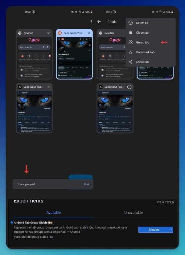 Το Chrome για Android ενδέχεται να λαμβάνει τις "Ομάδες καρτελών"  χαρακτηριστικό