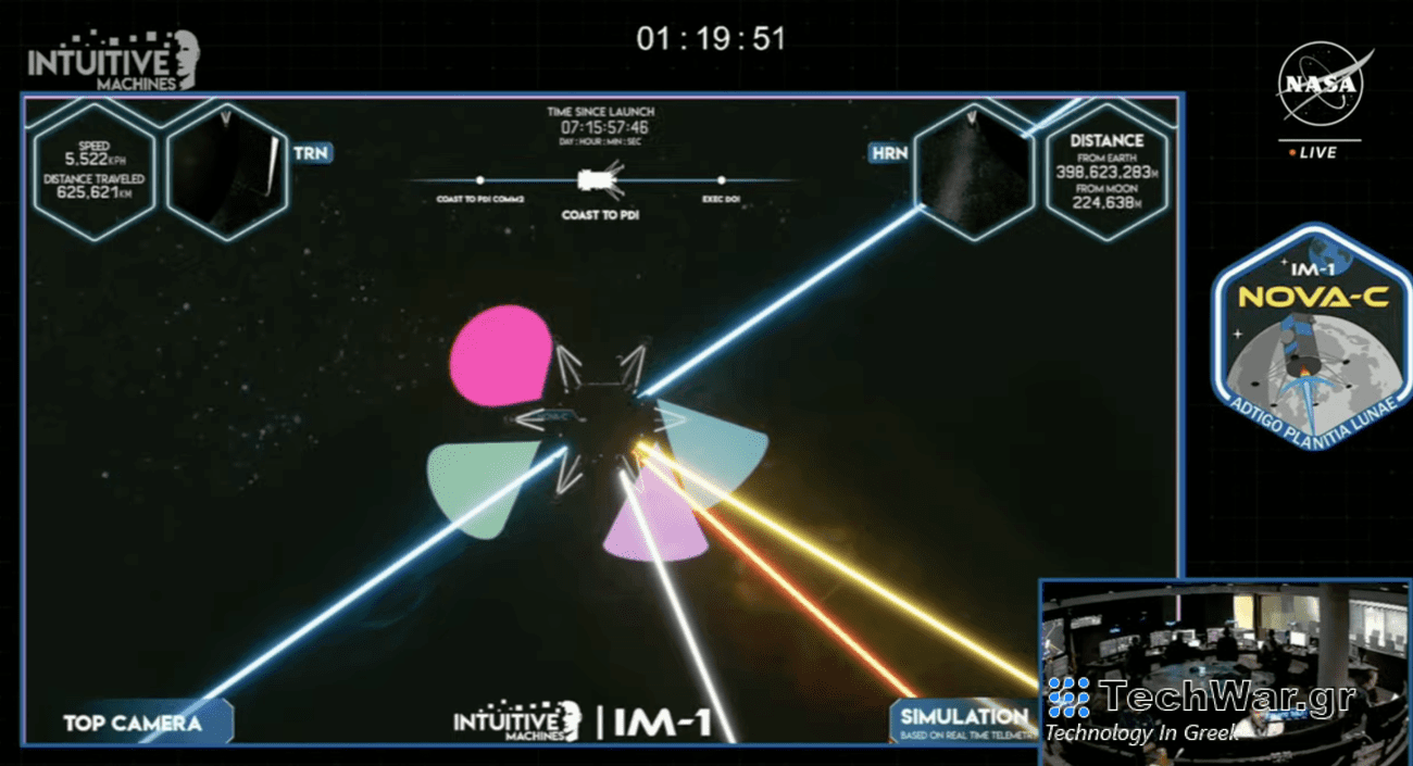 Intuitive Machines lunar lander landing IM-1 mission