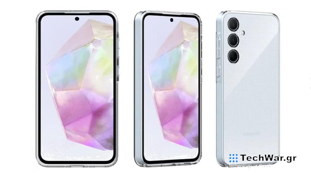 samsung galaxy A35, Samsung Galaxy A35 & Galaxy A55: Διέρρευσαν οι επίσημες θήκες