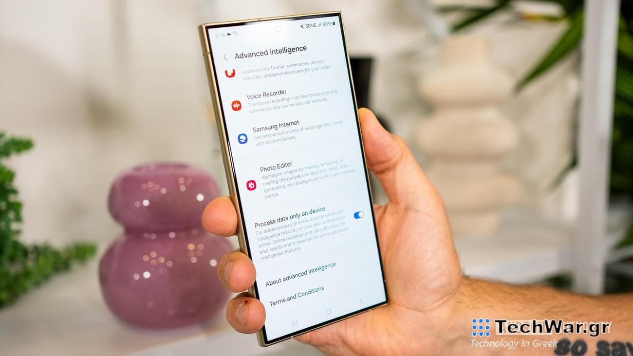 Samsung Galaxy S24 Ultra on device AI toggle 2