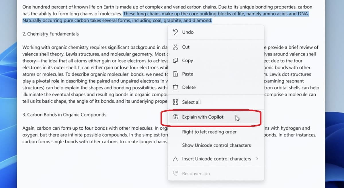 εξήγηση του σημειωματάριου copilot