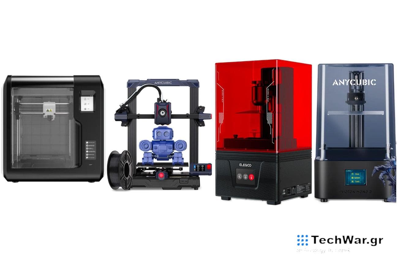 The best budget 3D printers for 2024 on a plain white background.