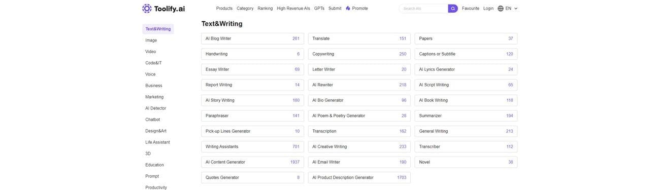 Αναθεώρηση Toolify: Ο δημοφιλής κατάλογος εργαλείων AI 2 Toolify
