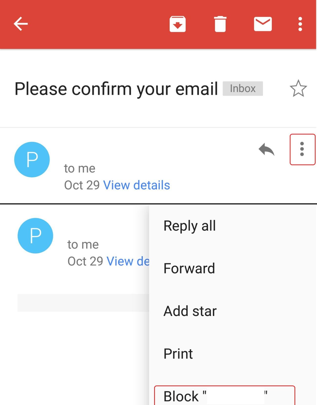 gmail αποκλεισμός email smartphone