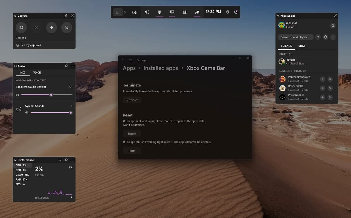 μπάρα παιχνιδιών xbox