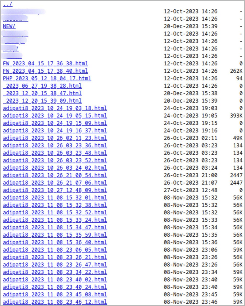 Ανοίξτε τον κατάλογο που αποκαλύπτει κλεμμένα δεδομένα
