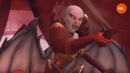 Κάποιος έχει εξοργίσει την Erzsebet, έναν από τους Solium Infernum Archfiends, καθώς δείχνει ένα στιλέτο και κρατά τα δόντια της.