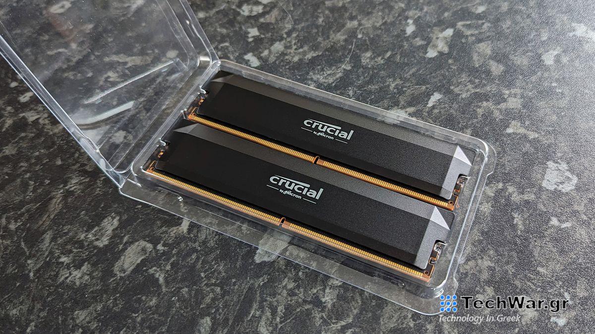 Crucial Pro Series Overclocking Edition DDR5 RAM in boxes for a total of 64GB