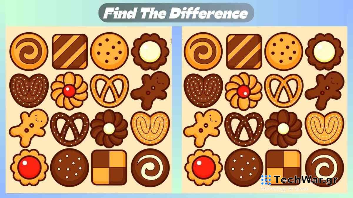 Τεστ παρατηρητικότητας διαφορές μπισκότα