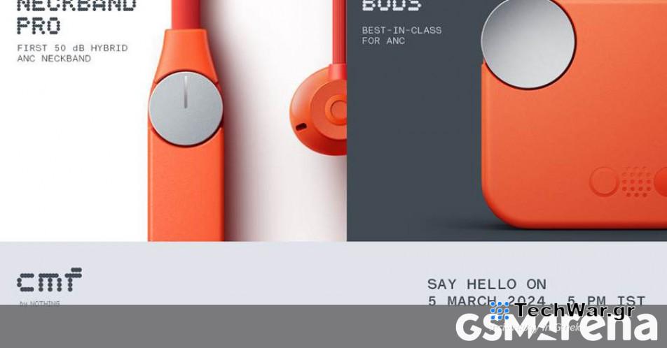 Το CMF by Nothing αποκαλύπτει τα CMF Buds και Neckband Pro
