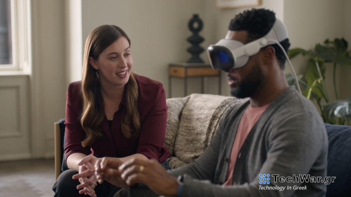 Apple Vision Pro with two people