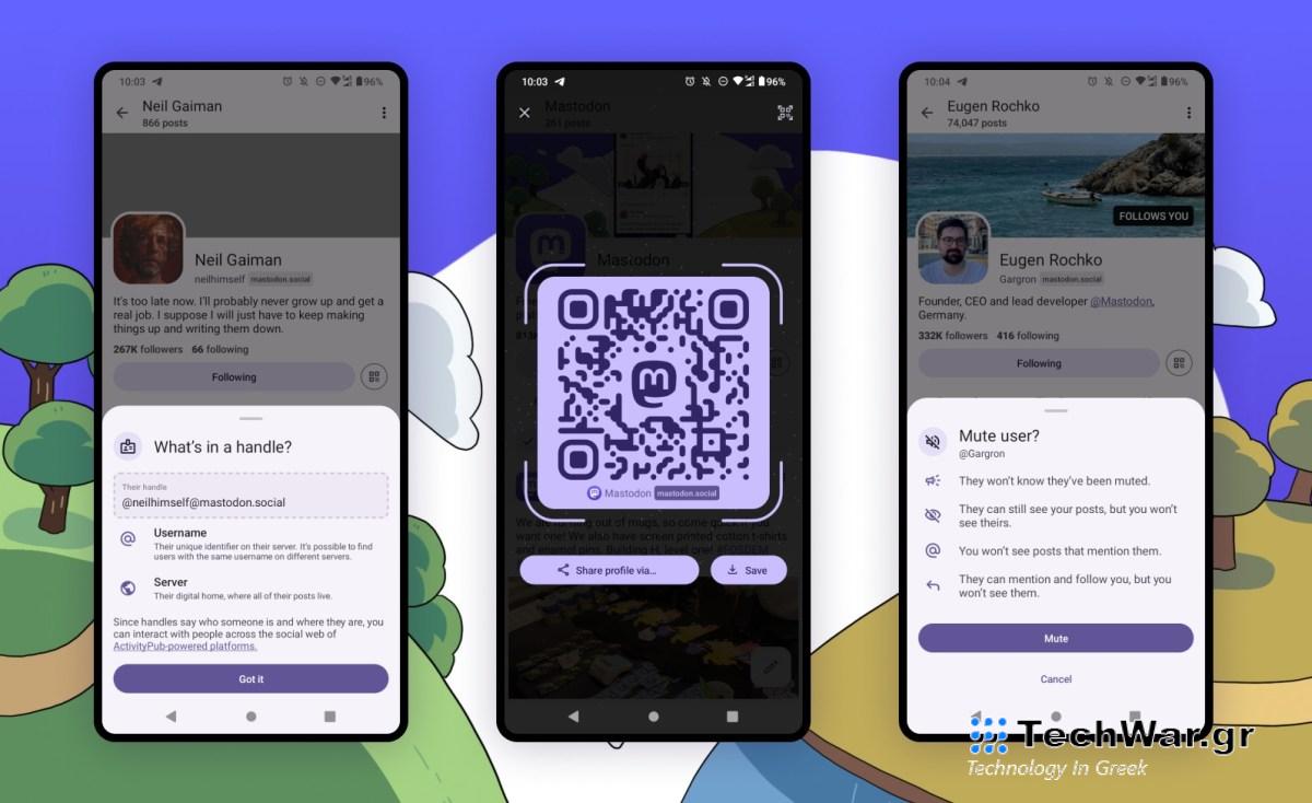 Οι χρήστες του Mastodon μπορούν πλέον να μοιράζονται το προφίλ τους μέσω κωδικού QR στο Android