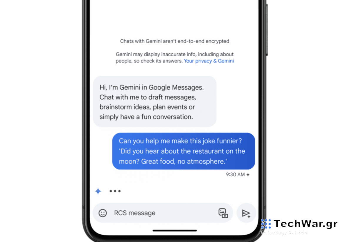 Η Google φέρνει το Gemini στο Messages και προσθέτει περιλήψεις κειμένου AI για το Android Auto
