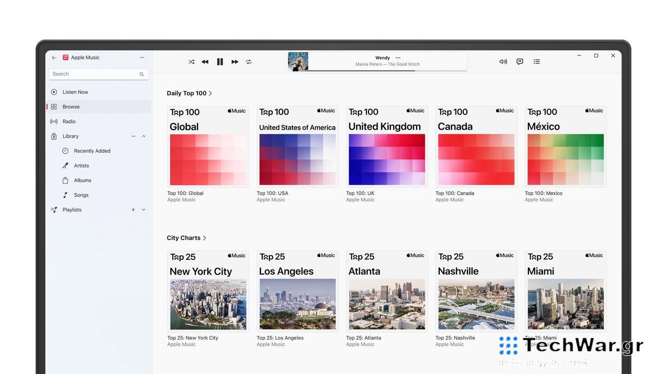 Οι εφαρμογές Apple Music, Apple TV και Apple Devices ξεκινούν στα Windows